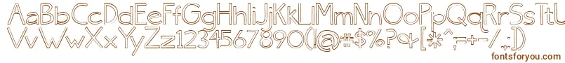 BmdSkinnyJeans Font – Brown Fonts on White Background