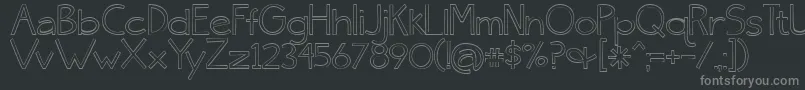 BmdSkinnyJeans Font – Gray Fonts on Black Background