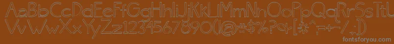 BmdSkinnyJeans Font – Gray Fonts on Brown Background