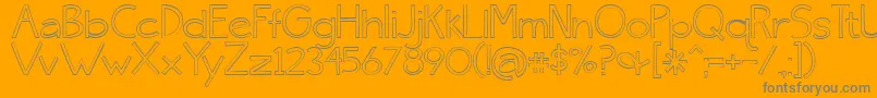 BmdSkinnyJeans Font – Gray Fonts on Orange Background