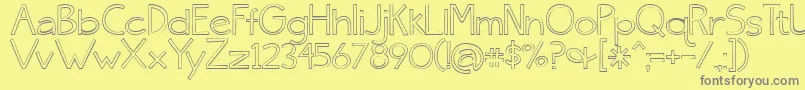 BmdSkinnyJeans Font – Gray Fonts on Yellow Background
