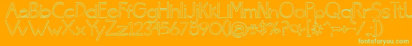BmdSkinnyJeans Font – Green Fonts on Orange Background