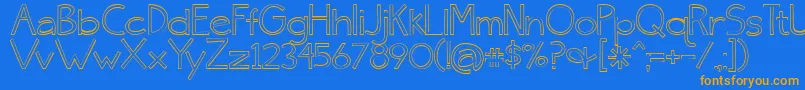 BmdSkinnyJeans Font – Orange Fonts on Blue Background
