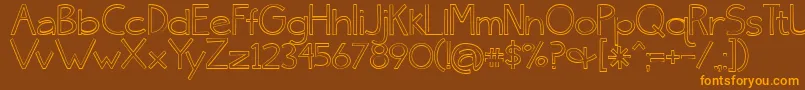 BmdSkinnyJeans Font – Orange Fonts on Brown Background
