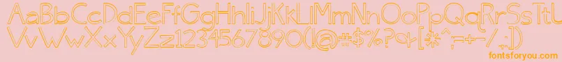 BmdSkinnyJeans Font – Orange Fonts on Pink Background