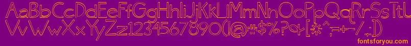 BmdSkinnyJeans Font – Orange Fonts on Purple Background