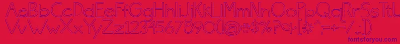 BmdSkinnyJeans Font – Purple Fonts on Red Background