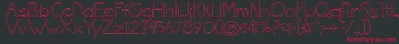 BmdSkinnyJeans-Schriftart – Rote Schriften auf schwarzem Hintergrund