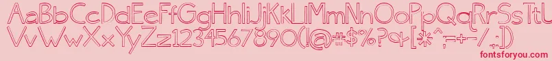 BmdSkinnyJeans Font – Red Fonts on Pink Background