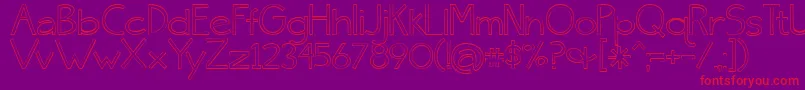 BmdSkinnyJeans Font – Red Fonts on Purple Background