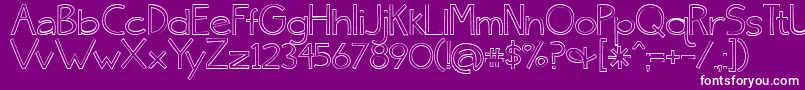 BmdSkinnyJeans Font – White Fonts on Purple Background