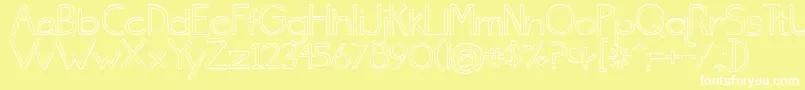 BmdSkinnyJeans Font – White Fonts on Yellow Background