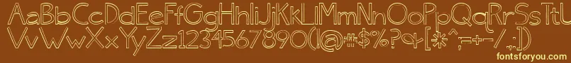 BmdSkinnyJeans Font – Yellow Fonts on Brown Background