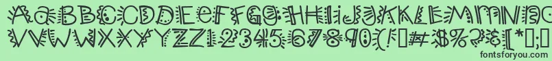 Popticsthree Font – Black Fonts on Green Background