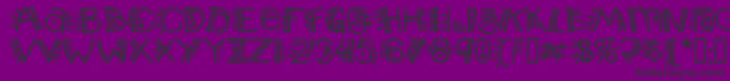 Popticsthree-Schriftart – Schwarze Schriften auf violettem Hintergrund