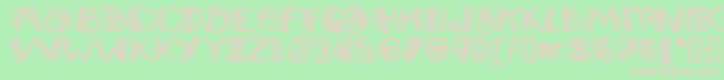 Popticsthree Font – Pink Fonts on Green Background