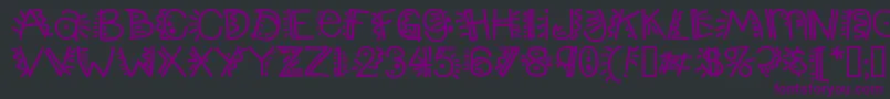 Popticsthree Font – Purple Fonts on Black Background