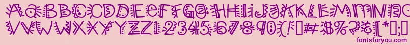 Popticsthree Font – Purple Fonts on Pink Background