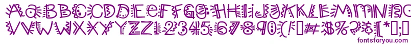 Шрифт Popticsthree – фиолетовые шрифты на белом фоне