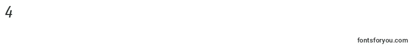 フォントCoreSansMSc47CnRegularItalic – フォント数字4