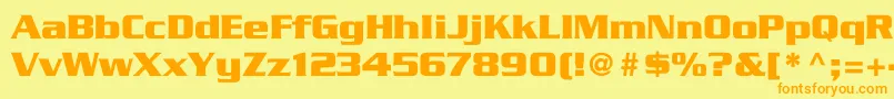 SerpentineBoldBold Font – Orange Fonts on Yellow Background