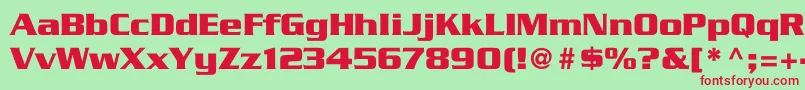 SerpentineBoldBold Font – Red Fonts on Green Background