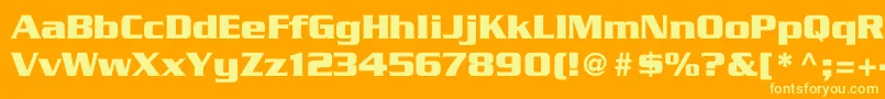 SerpentineBoldBold Font – Yellow Fonts on Orange Background