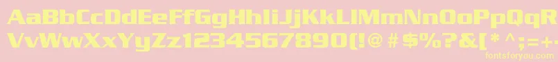 SerpentineBoldBold Font – Yellow Fonts on Pink Background