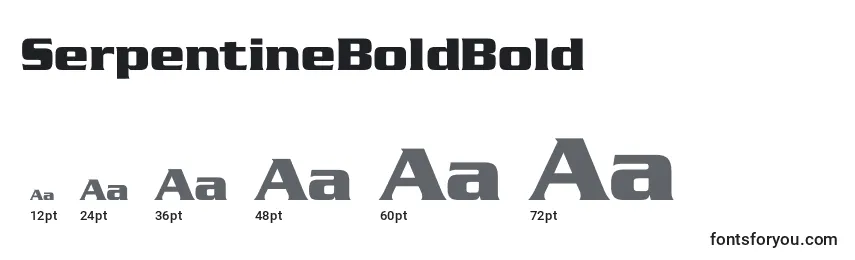 Размеры шрифта SerpentineBoldBold