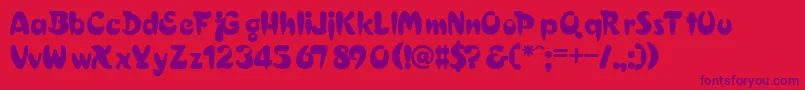Francais Font – Purple Fonts on Red Background