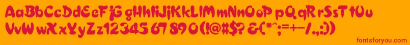 Francais Font – Red Fonts on Orange Background