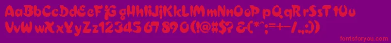 Francais Font – Red Fonts on Purple Background