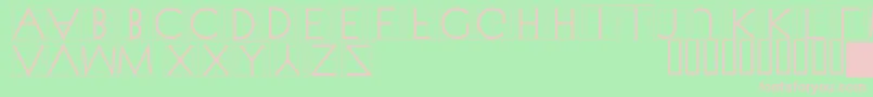 Xperimentypothreesquare Font – Pink Fonts on Green Background