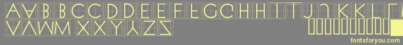 Xperimentypothreesquare Font – Yellow Fonts on Gray Background