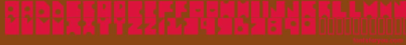 TpfLor Font – Red Fonts on Brown Background