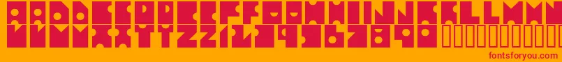 TpfLor Font – Red Fonts on Orange Background