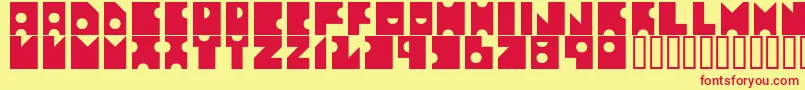 TpfLor Font – Red Fonts on Yellow Background