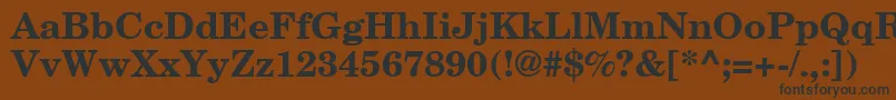 AgnewhandbookBold Font – Black Fonts on Brown Background
