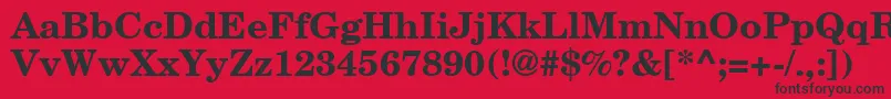 AgnewhandbookBold Font – Black Fonts on Red Background