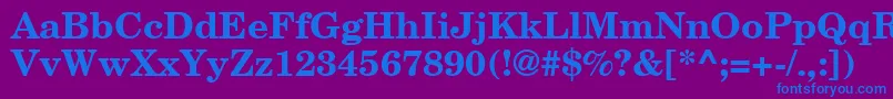 AgnewhandbookBold Font – Blue Fonts on Purple Background