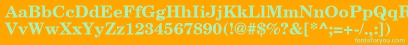 AgnewhandbookBold Font – Green Fonts on Orange Background