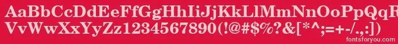 AgnewhandbookBold Font – Pink Fonts on Red Background