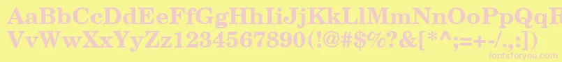 AgnewhandbookBold Font – Pink Fonts on Yellow Background