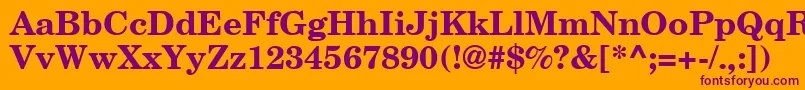 AgnewhandbookBold Font – Purple Fonts on Orange Background