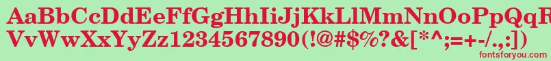 AgnewhandbookBold Font – Red Fonts on Green Background