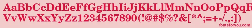 AgnewhandbookBold Font – Red Fonts on Pink Background