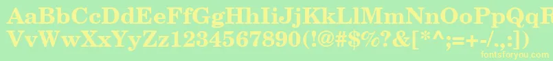 AgnewhandbookBold Font – Yellow Fonts on Green Background