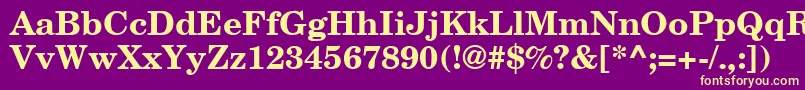 AgnewhandbookBold Font – Yellow Fonts on Purple Background