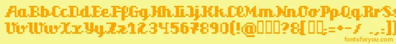 Superscr Font – Orange Fonts on Yellow Background