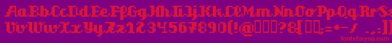 Superscr Font – Red Fonts on Purple Background